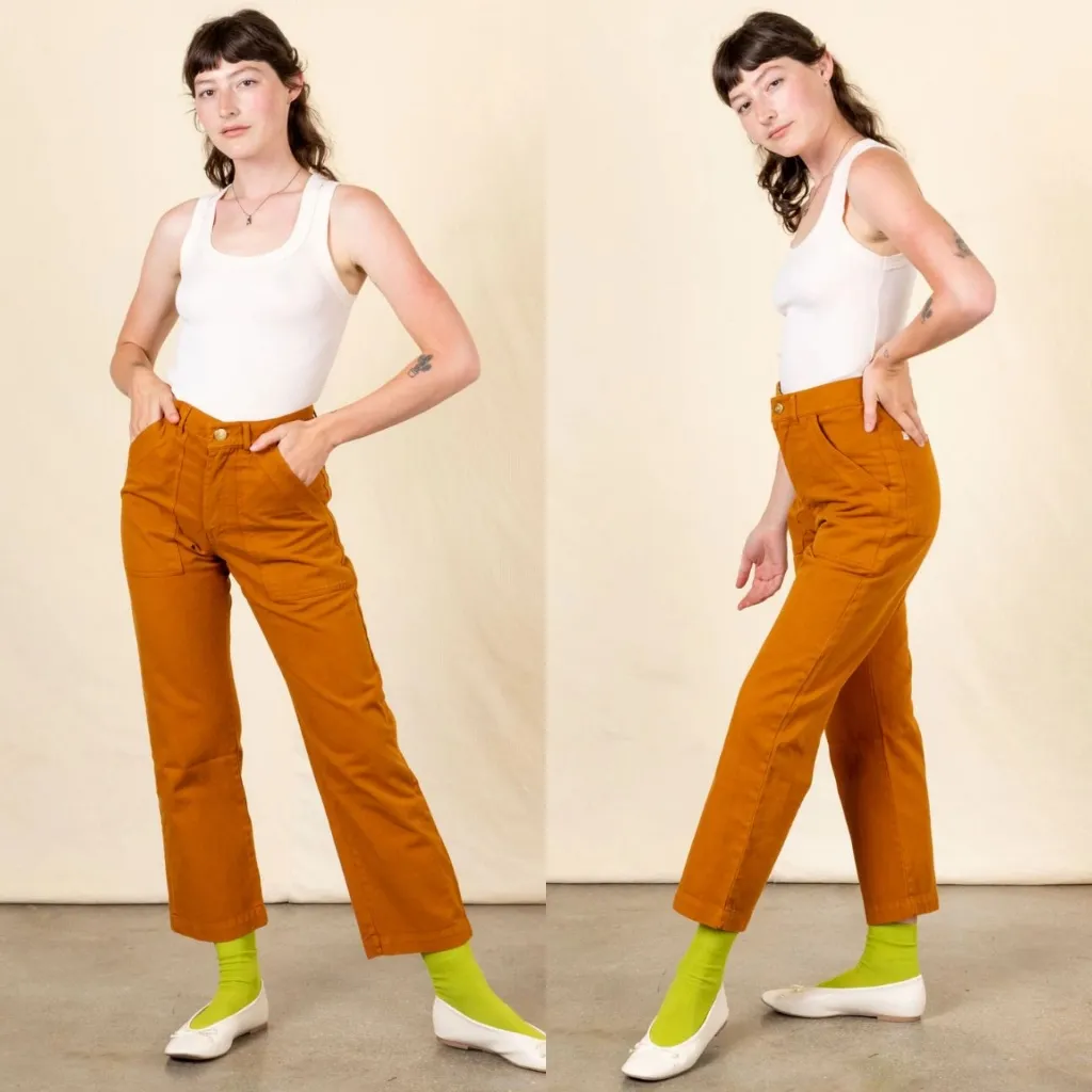 Big Bud Press Work Pants in Spicy Mustard Orange Size undefined - Image 2