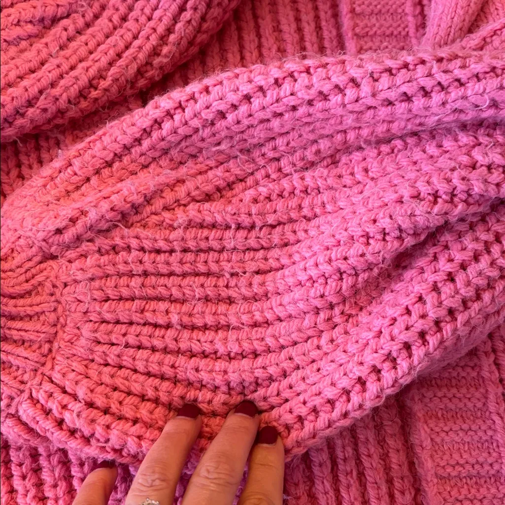 River Island  Chunky Open Cardigan in Pink - Image 5