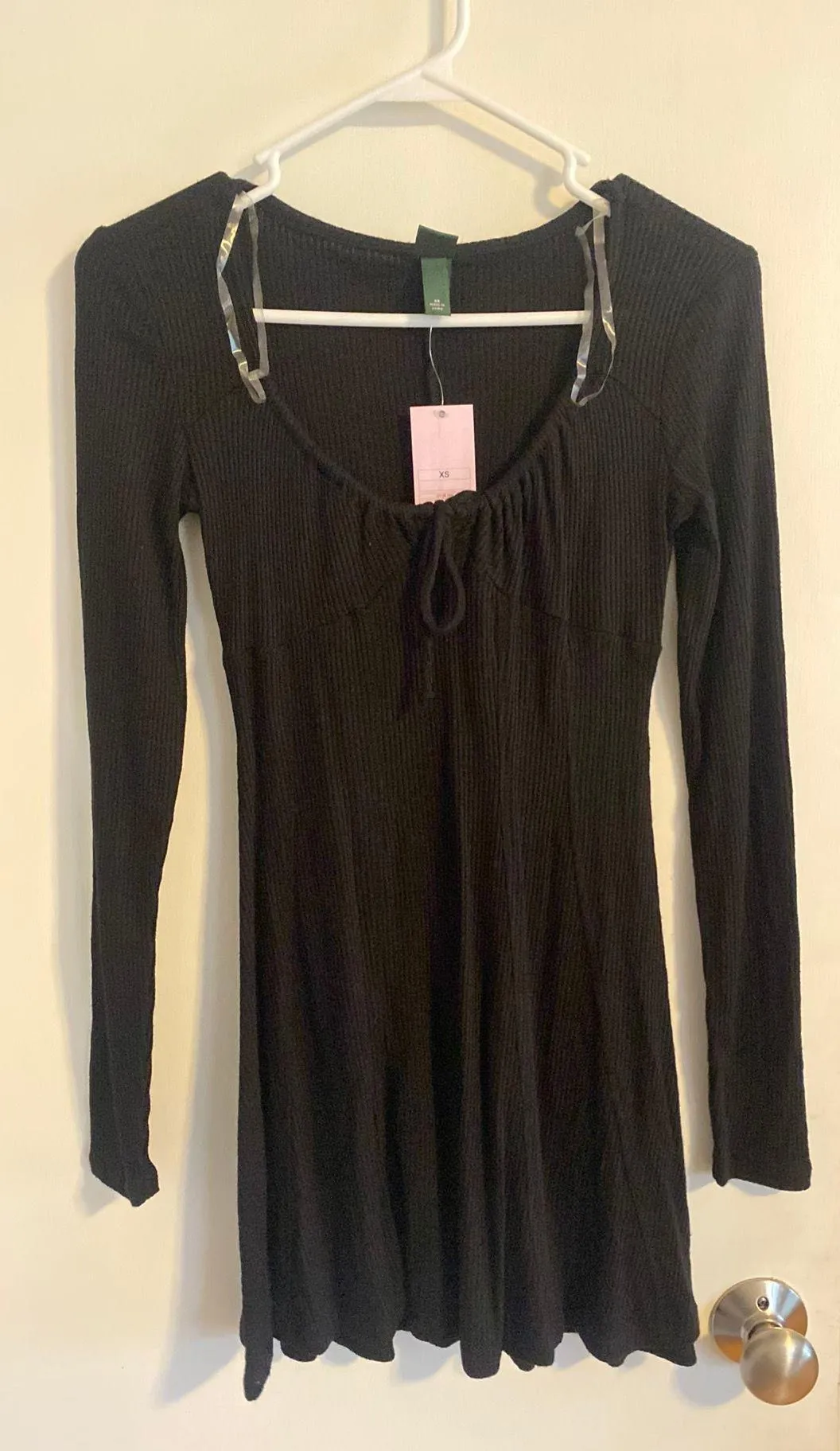 Black Sweater Mini Dress - Image 2