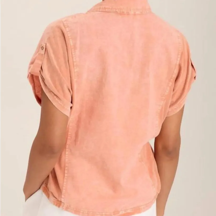 Wearables top Abner Casual Coral Button - Image 2