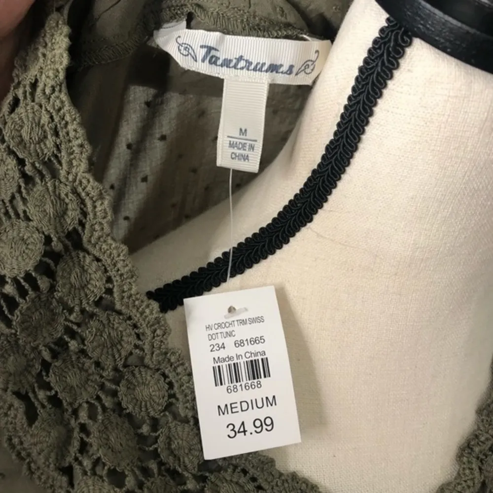 Tantrums Embroidered Eyelet Bell Sleeve Mini Dress Size M - Image 9