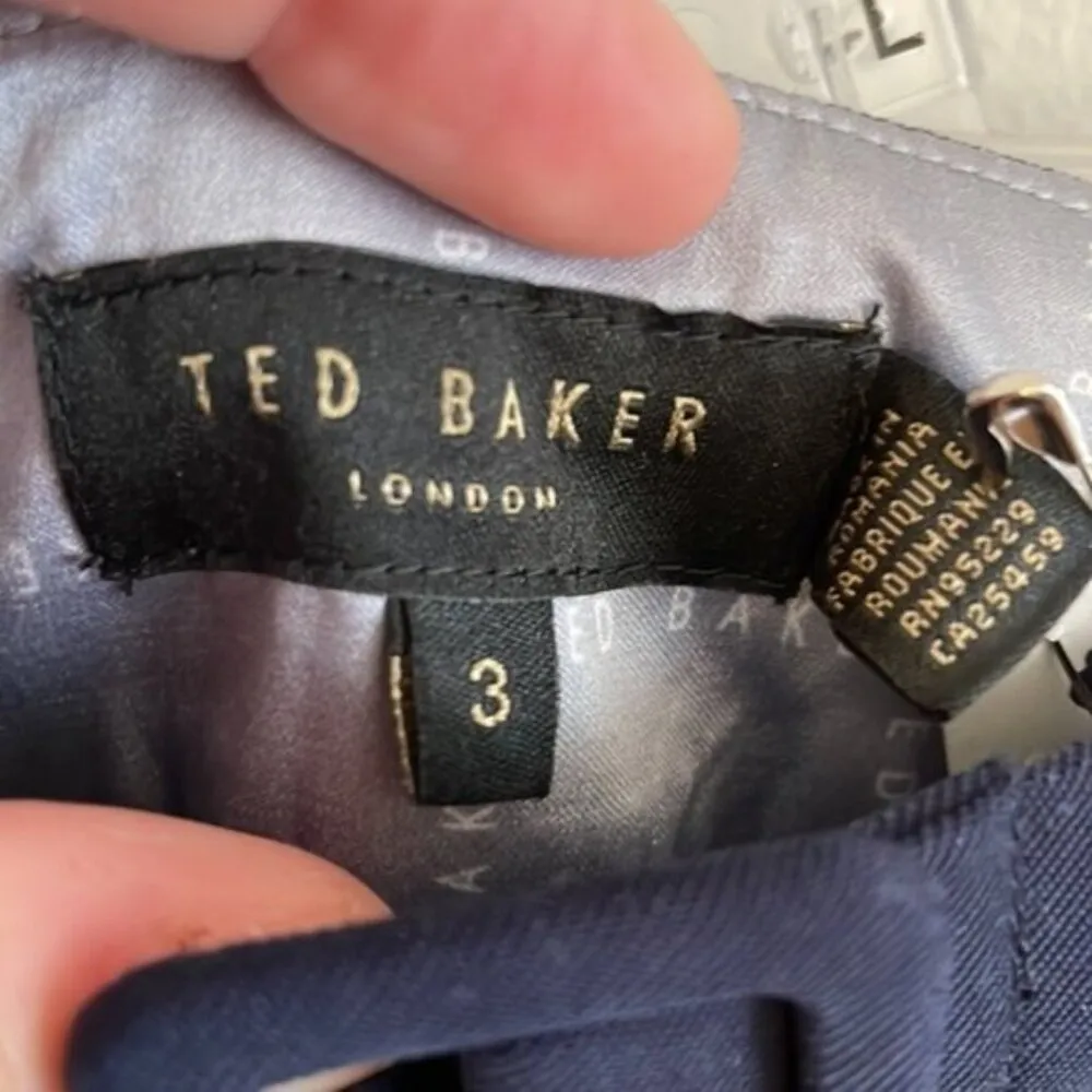 Ted Baker London Navy Blue Tailored High Waisted Slacks Pants - Image 3