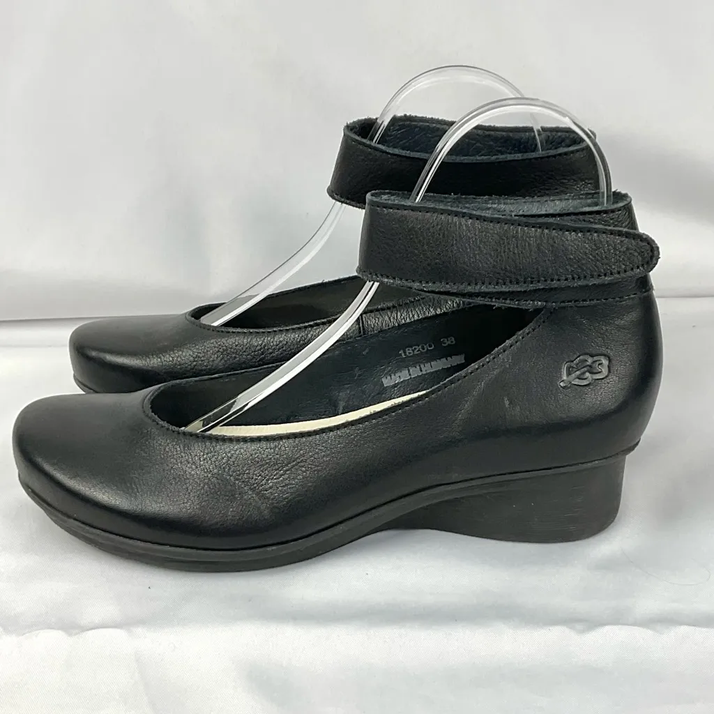 Loints of Holland Sydney Black Leather Shoes Size 38 Mary Jane - Image 4