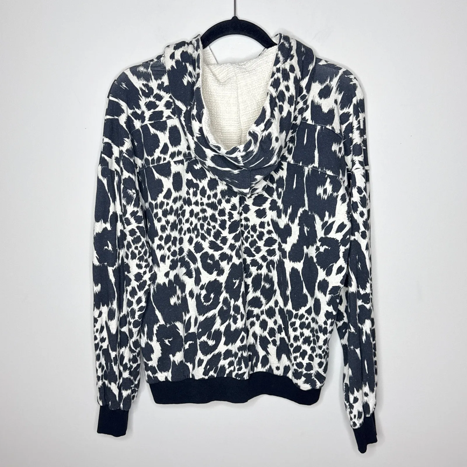 Saltwater Luxe Annie French Animal Print Pullover Hoodie Tan‎ Medium MSRP $92 - Image 7