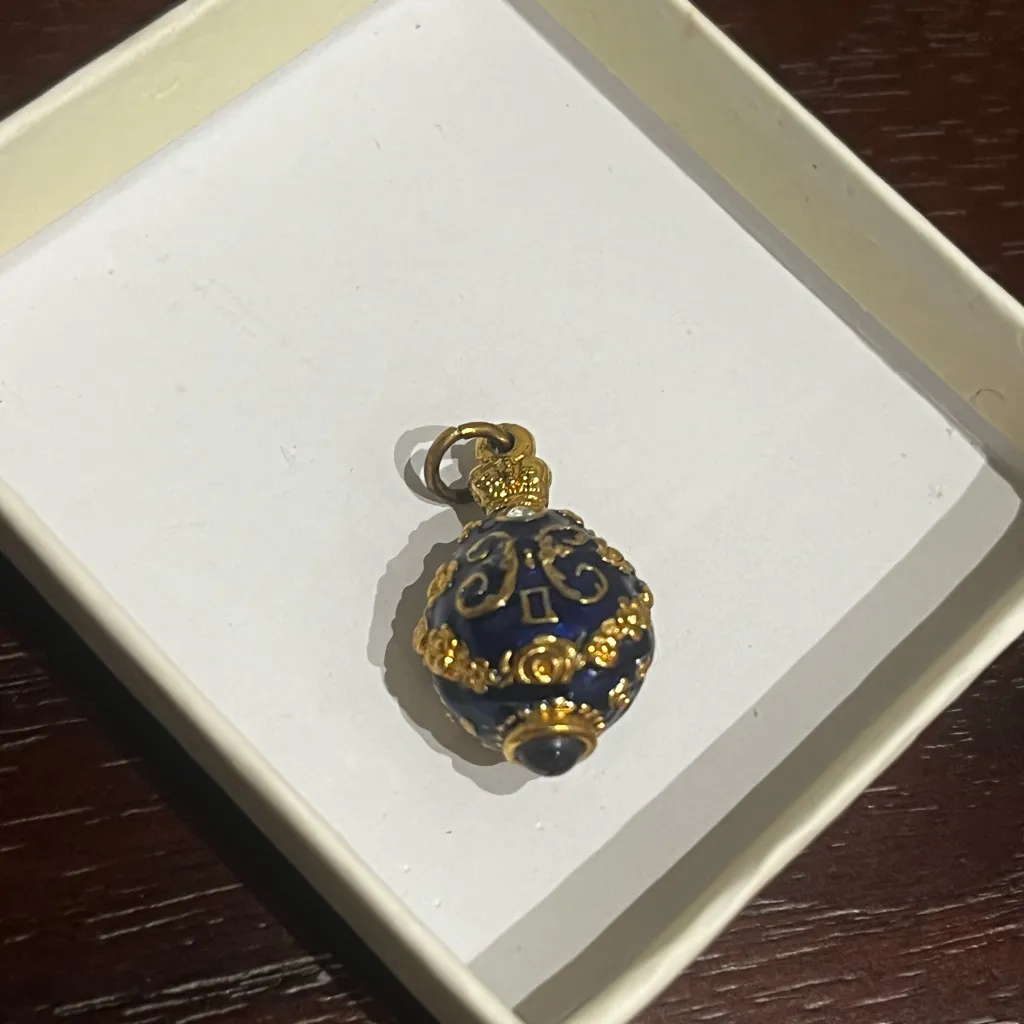 Imperial Fabergé Russian Egg Blue - Image 5