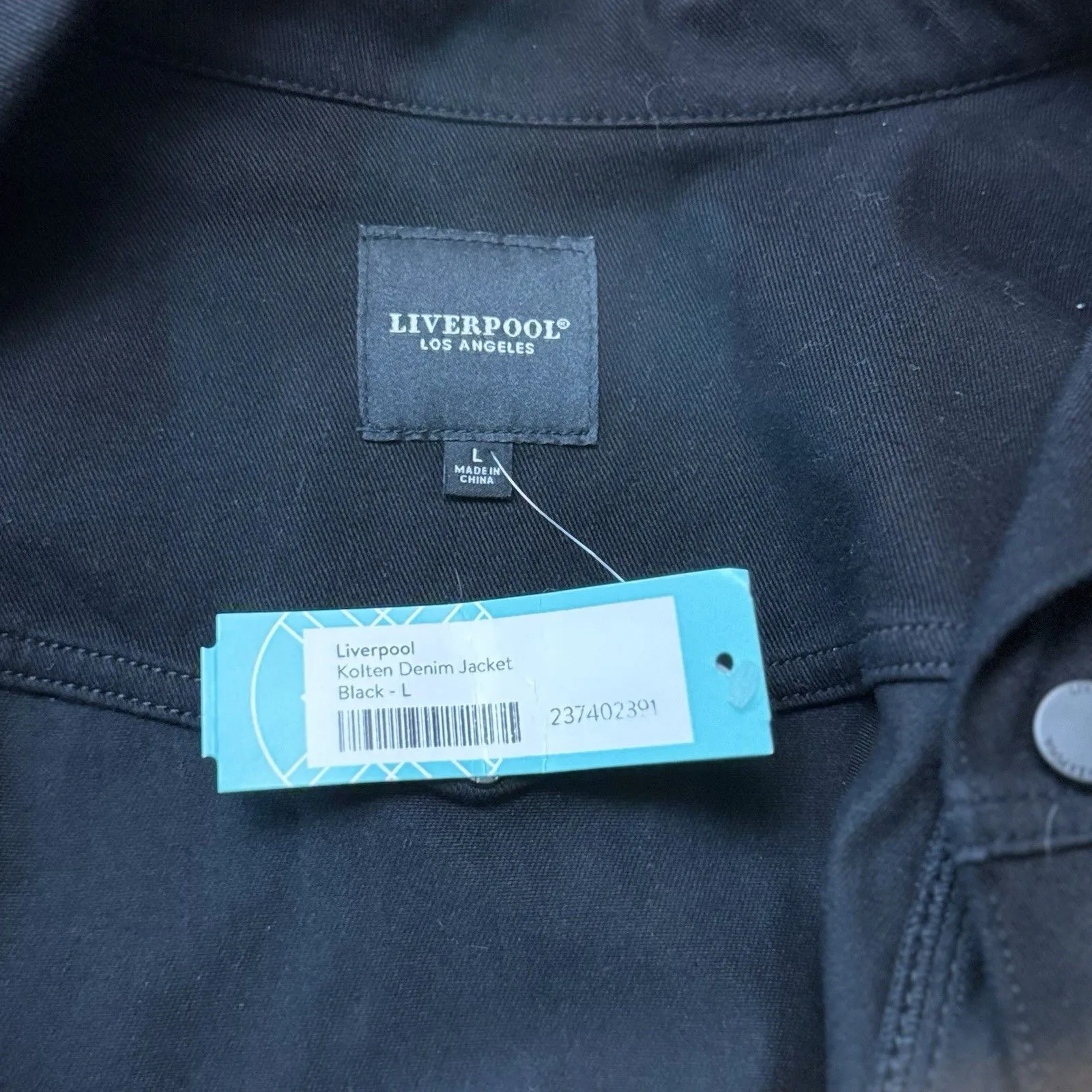 Liverpool Los Angeles Women's Kolten Denim Jacket Black L NWT Western Stretch Size L - Image 5