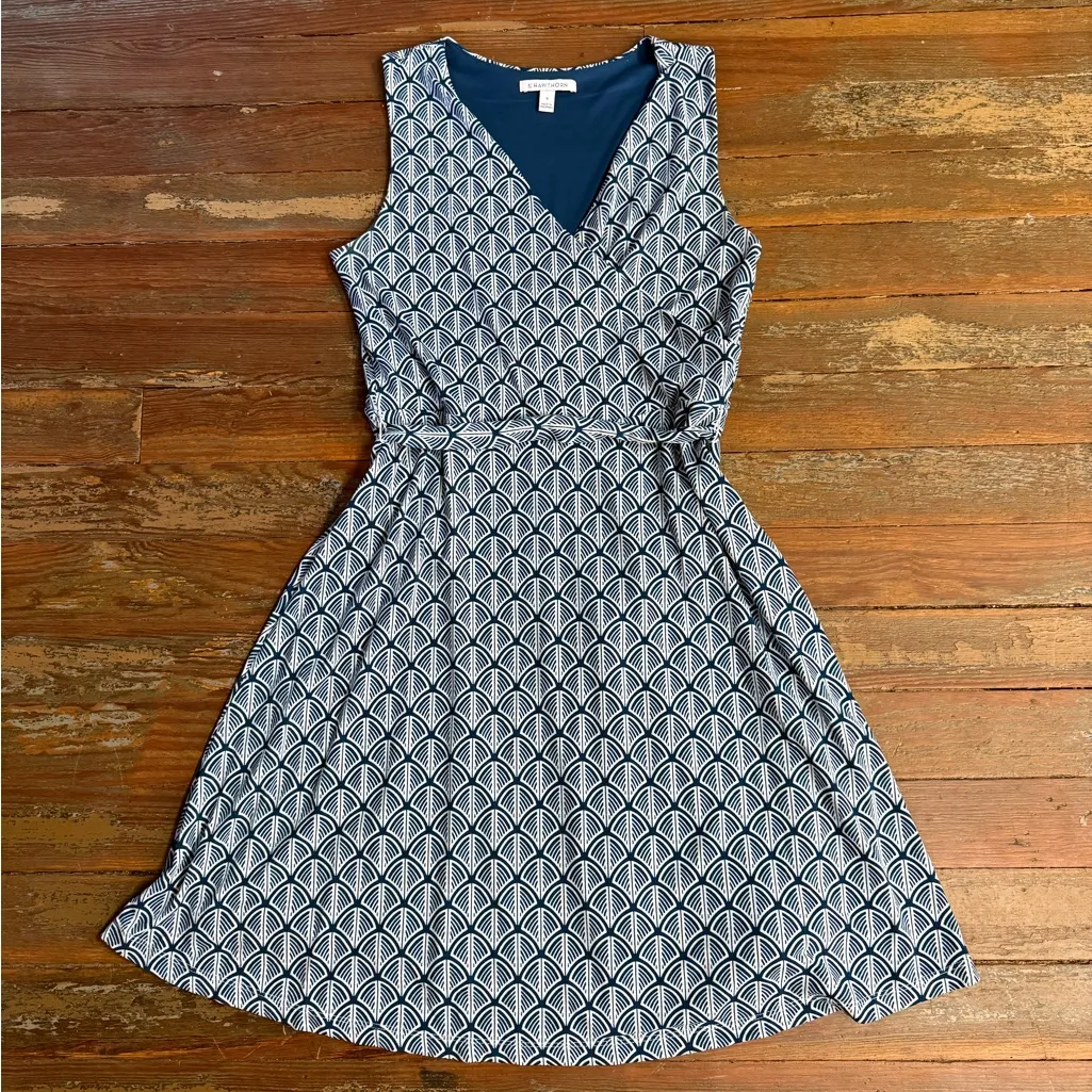 41 Hawthorn Lorene Faux Wrap Knit Dress in Teal Green ~ Size Medium 💚🍄 Blue - Image 5