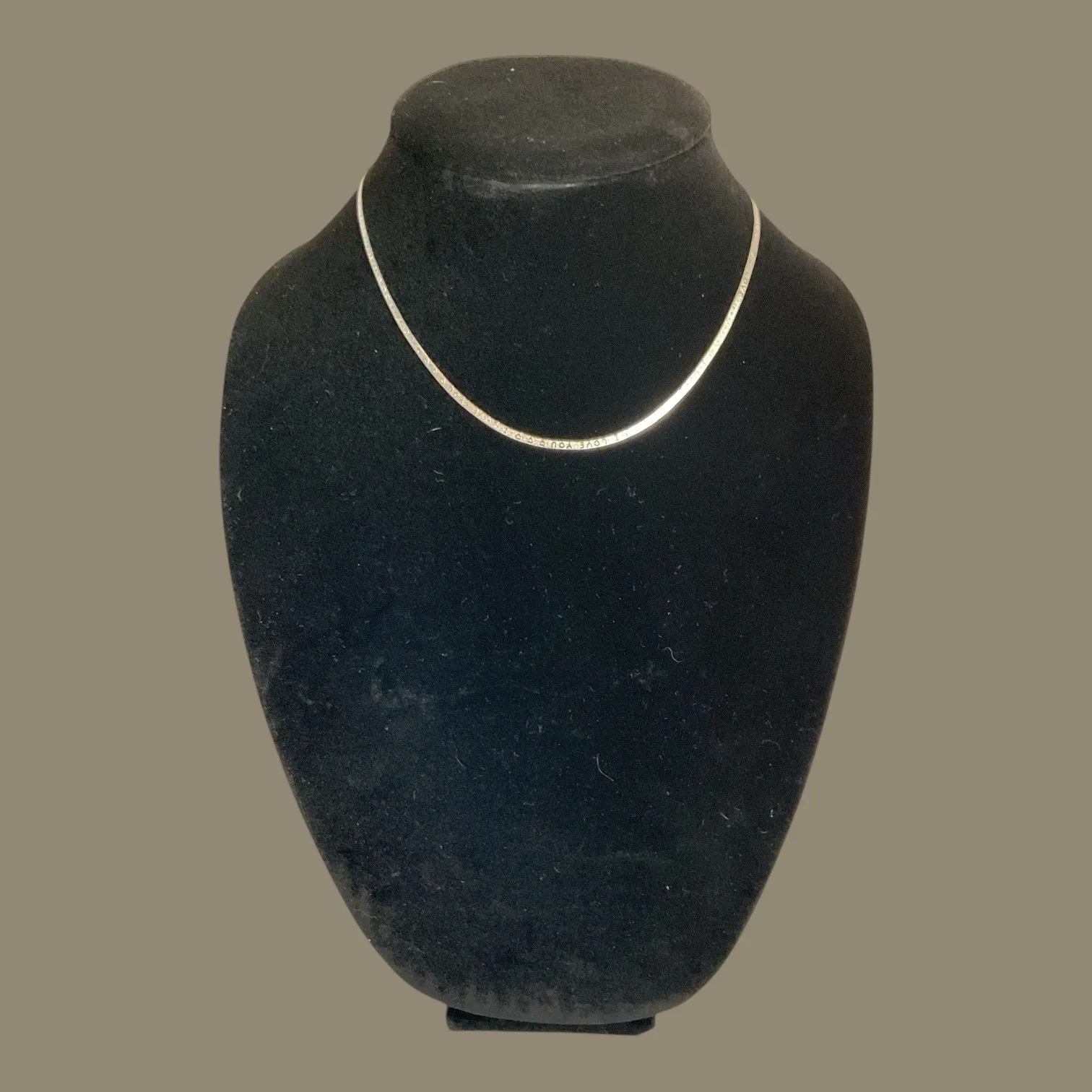 .925 Silver Herringbone Necklace I LOVE YOU Made in Italy Bracelet #1 Mom Set - Image 8