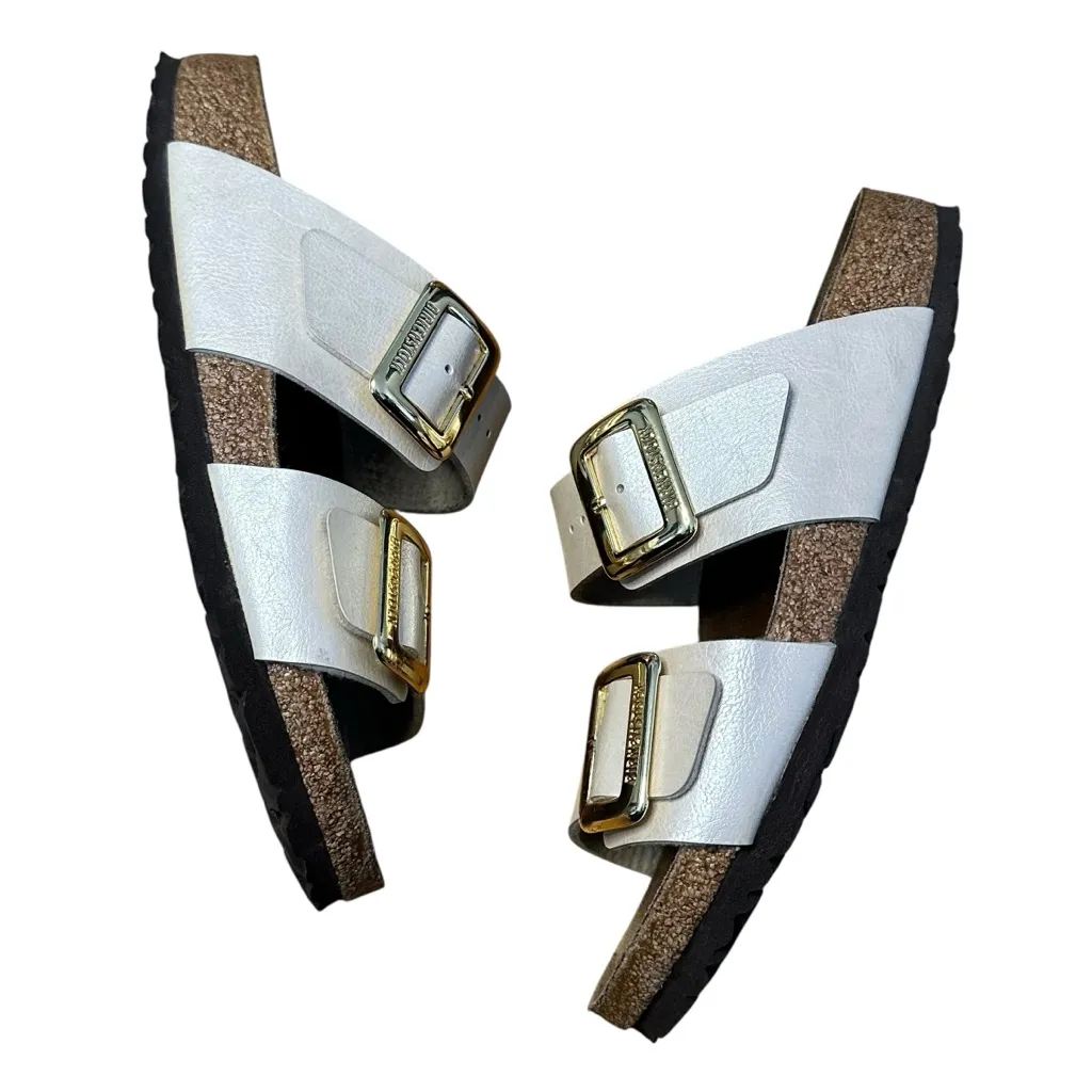 Birkenstock Women's Sydney Luxe Buckle Sandal 39/8 Pearl White - Image 3