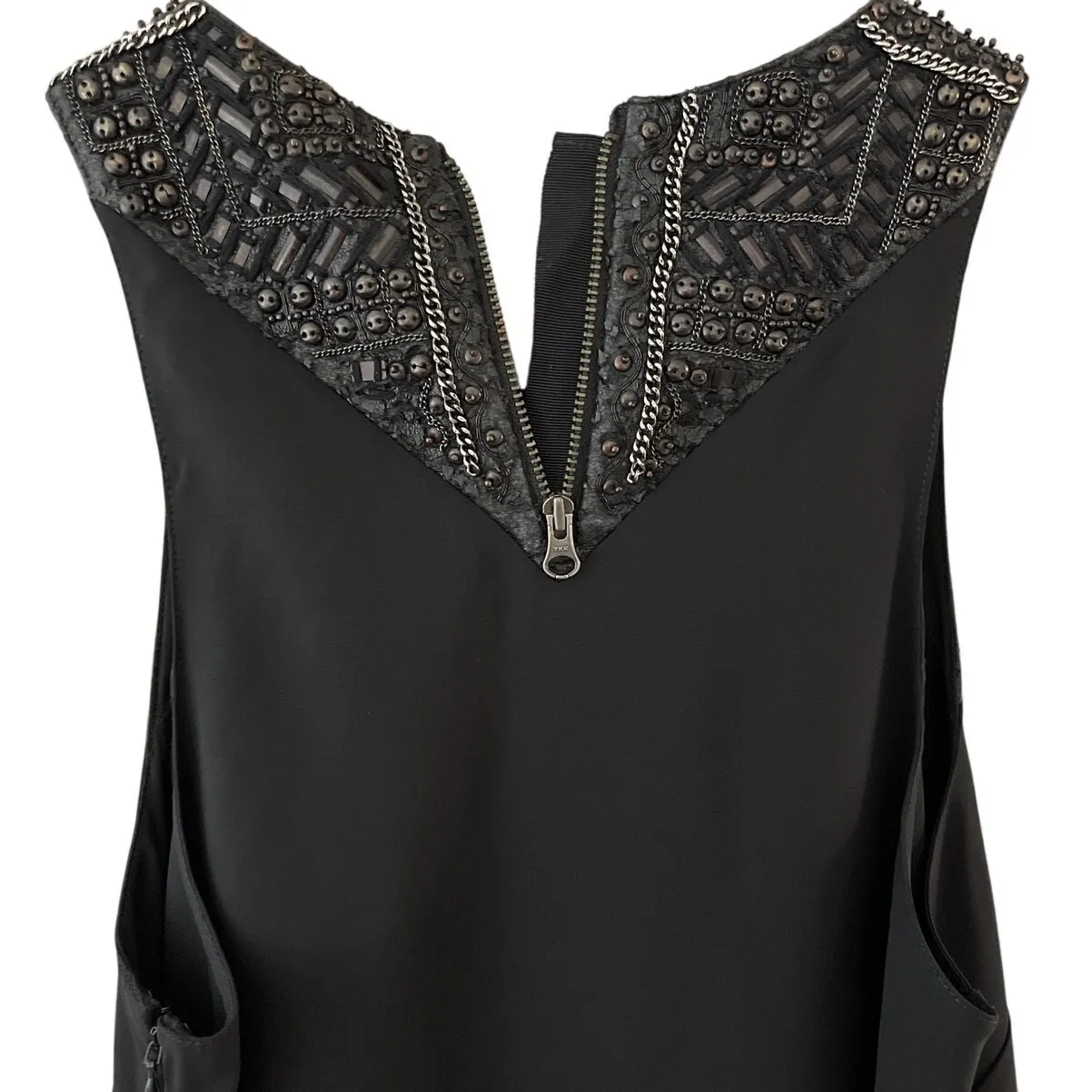 Sachin + Babi Delicately Beaded Cut Out Henna Flowy Tank Size XS‎ - Image 9