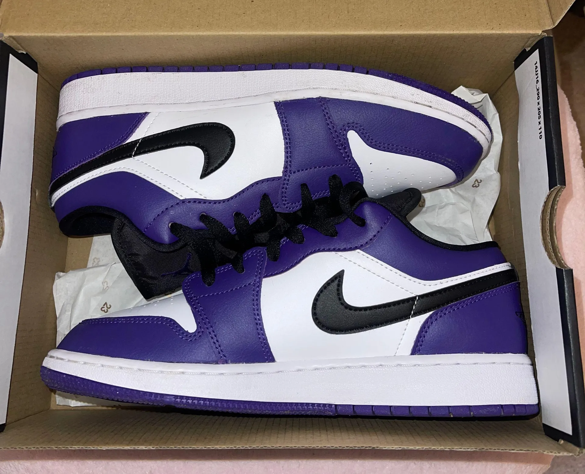 Nike Air Jordan 1 Low Purple Size 8.5 - Image 2