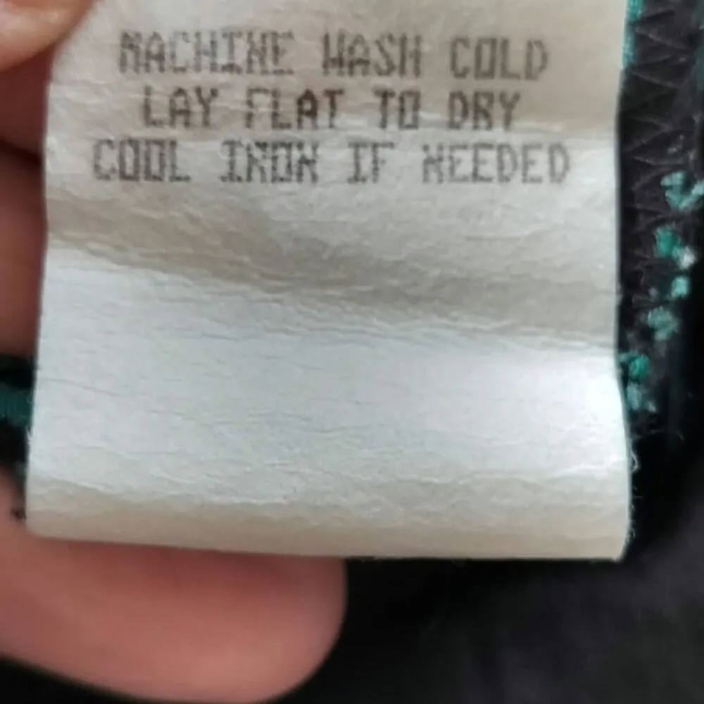 NEW Vintage Saint Tropez West Size 6 Maxi Dress Tropical Print Black Green - Image 7