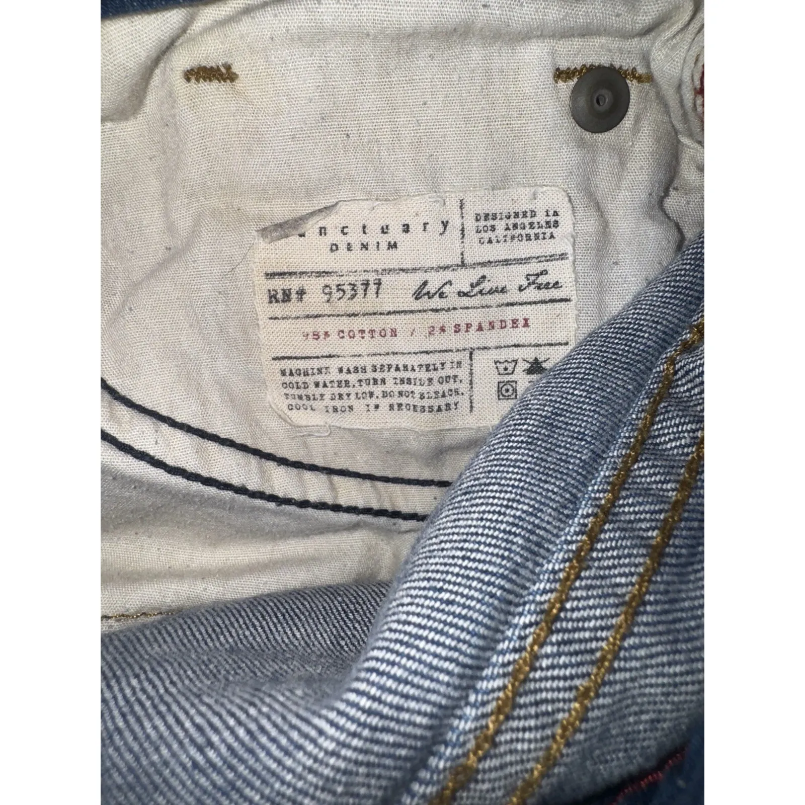 Sanctuary Denim Shorts Women 26 Cuffed‎ Hem Medium Wash Festival Western - Image 5