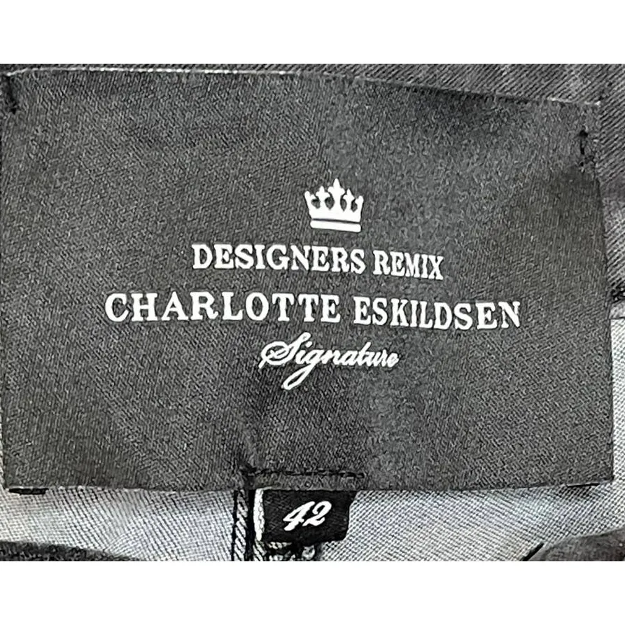 Charlotte Eskildsen Women Jeans Moon‎ Legs Denim Designer Remix Stretch Black 32 - Image 3