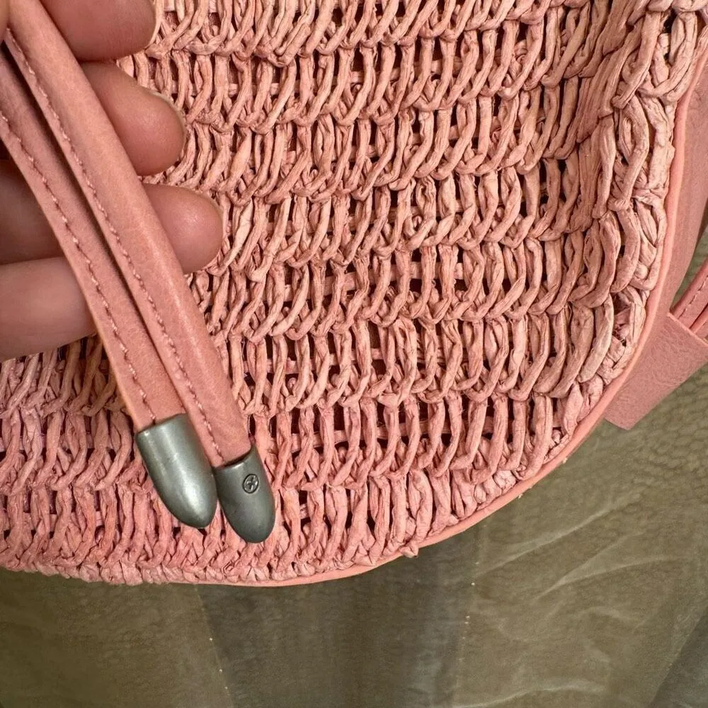 Free People Cabana Vintage Pink Woven Crossbody Purse NWOT - Image 5