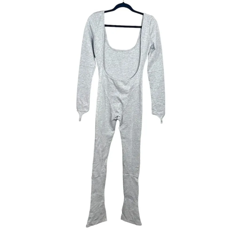 Matte Frame Longsleeve Bodysuit in Gray - Image 4