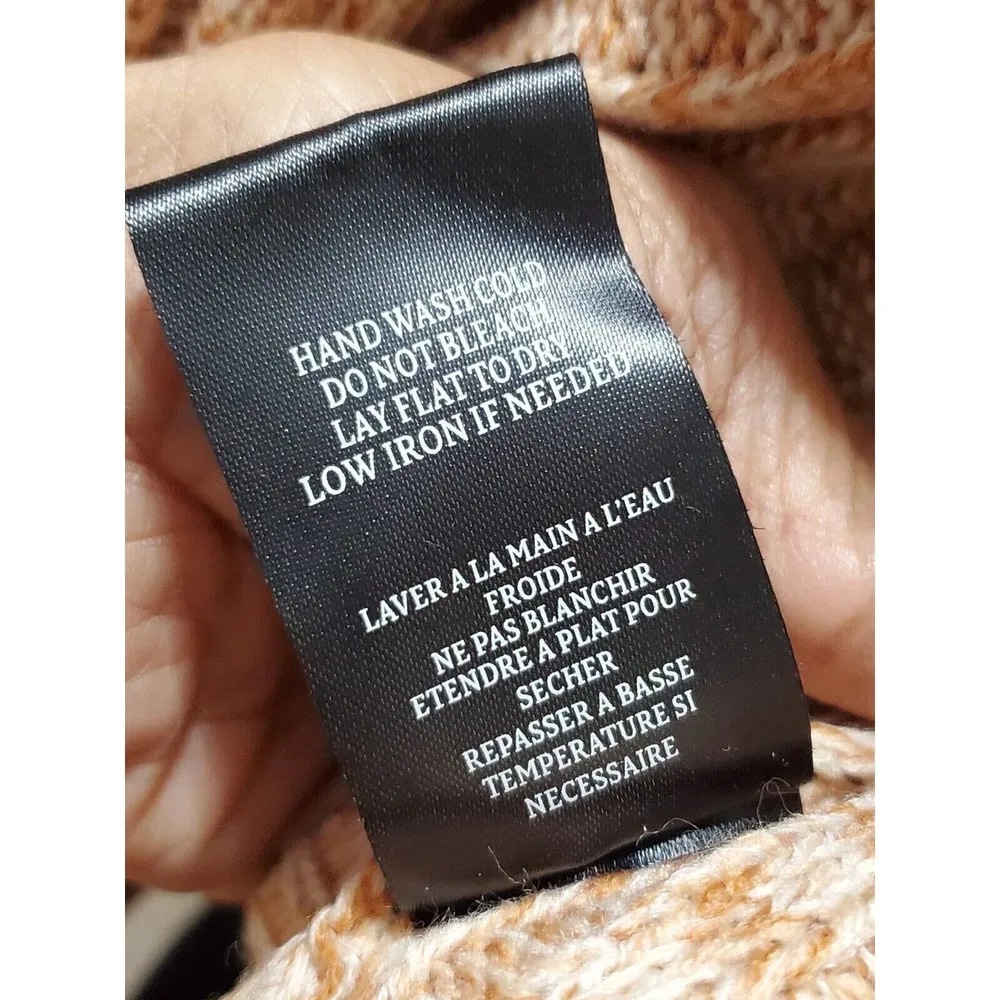 BLANKNYC Toffee Acrylic Ribbed Crewneck Long Sleeve Pullover Knit Sweater XS Brown - Image 11