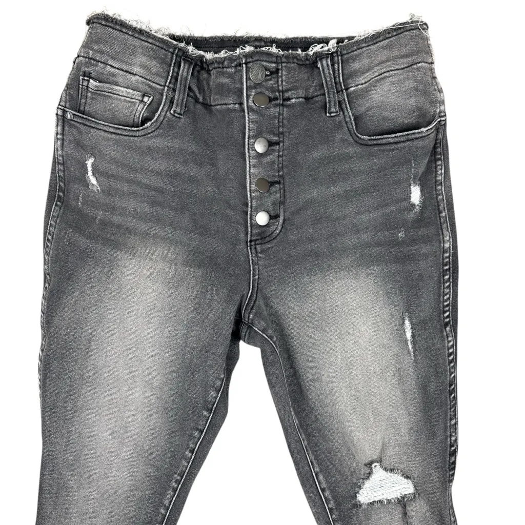 Kut From The Kloth Connie High Rise Fab Ankle Skinny Black Denim Jeans Size 12 - Image 5