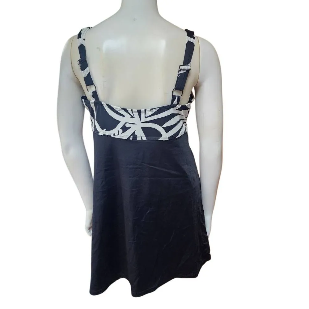 Tropical Escape Black, White, & Red Swim Dress (14) - Image 4