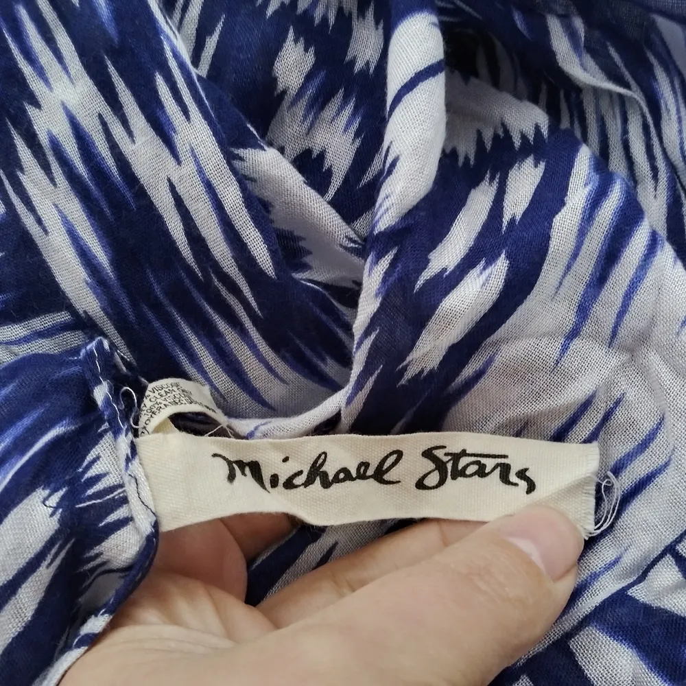 Michael Stars ZUL Brushed Batik Scarf Cape Duster Swim Cover-up Shrug Size OS - Image 7