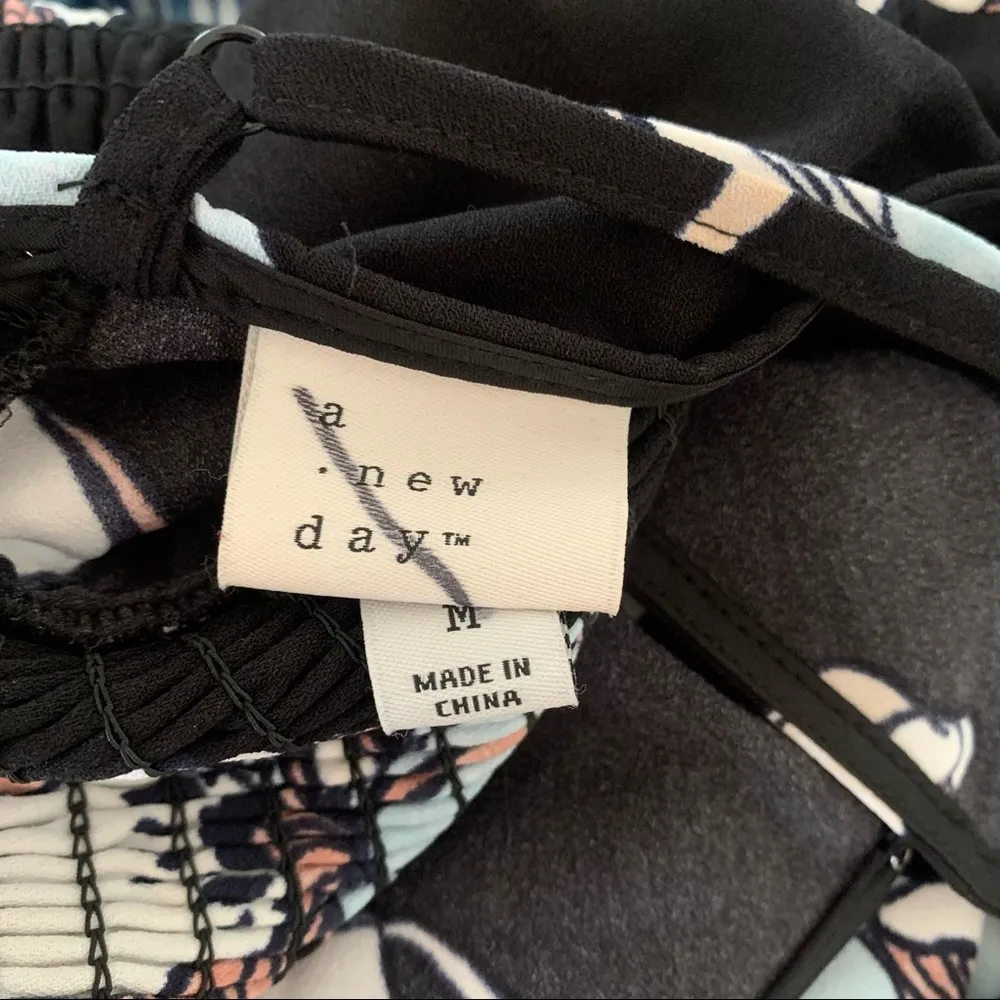 A New Day Floral Wide Leg Romper Medium M - Image 12