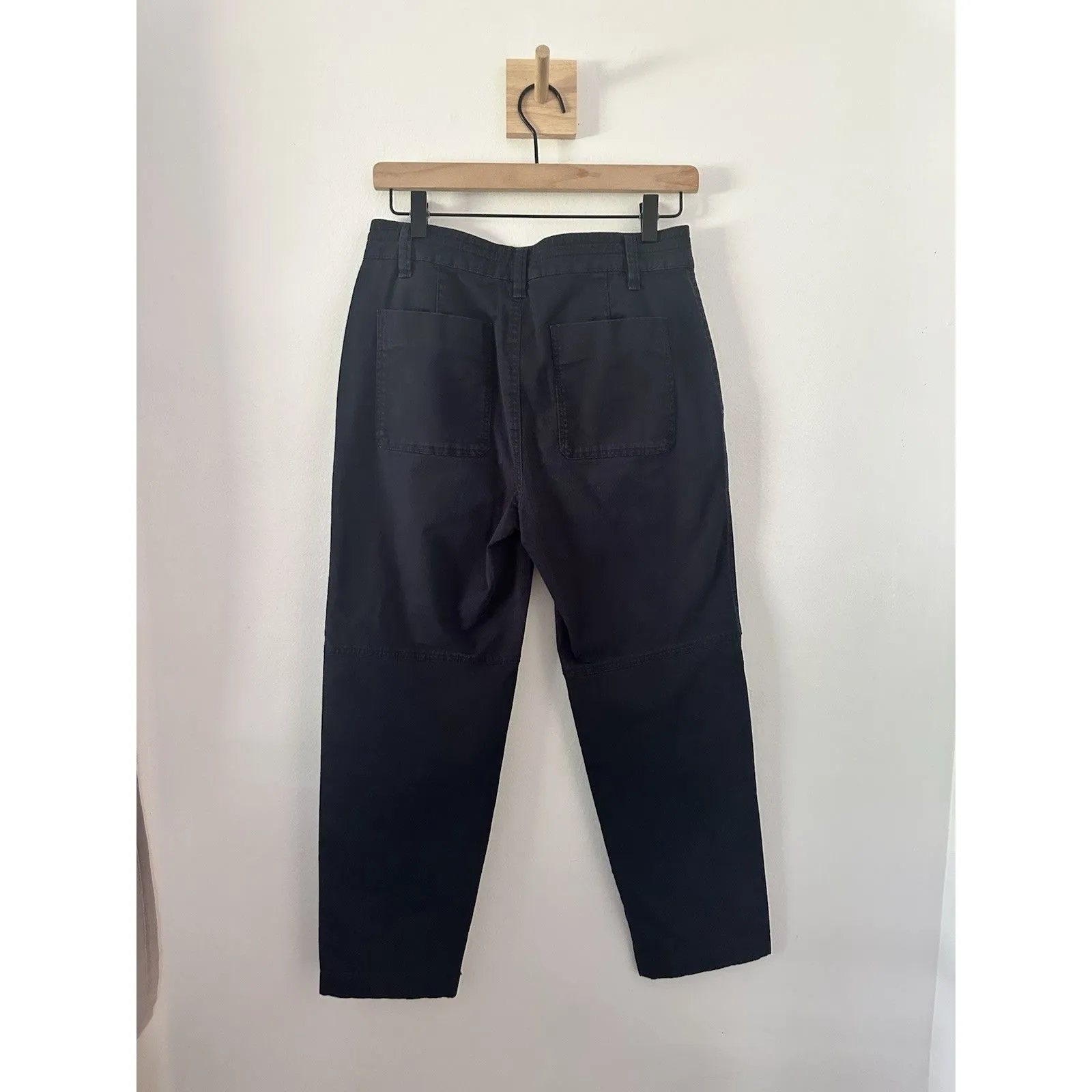 VINCE Utility Ankle Pants Womens Sz 6 Washed Navy Chino Trouser Cotton Preppy - Image 5