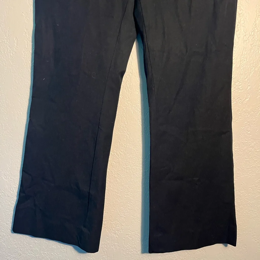 Banana Republic Black Straight Leg Pants Jackson Fit Stretch SZ 6 Sleek Cotton - Image 2