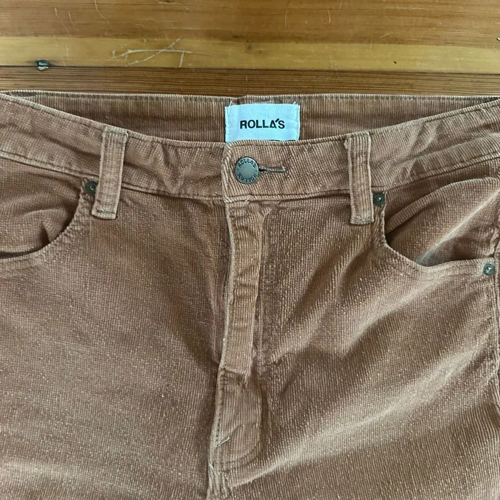 Rolla’s High Rise East Coast Flare Corduroys in Tan Size 29 Brown - Image 6