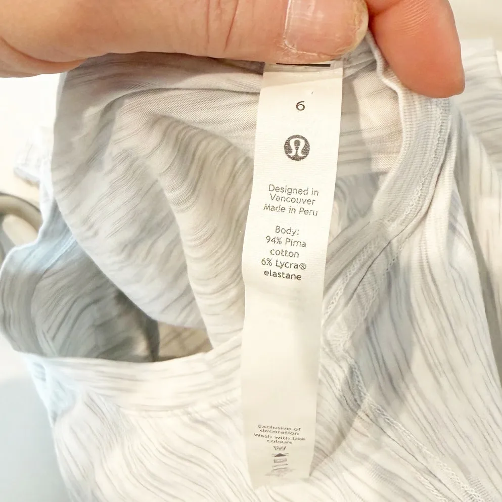 Lululemon Love Crew Short Sleeve T-Shirt Space Dye Ice Grey Alpine White 6 - Image 3