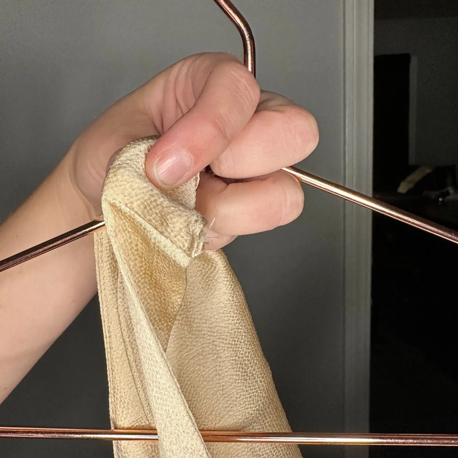 Finders Keepers Gabriella Cami Champagne Color Cross Back Tie Party size Large - Image 8