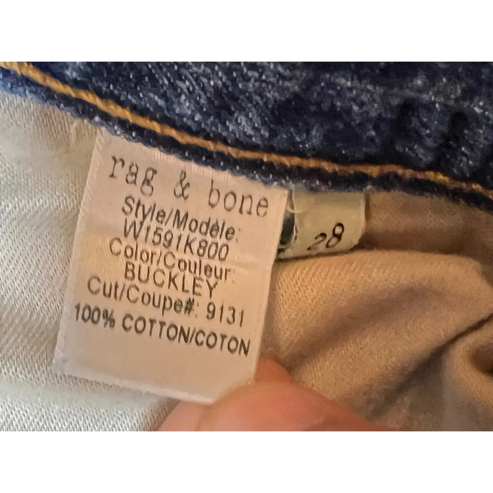 Rag & Bone Boyfriend Jeans Distressed Mid Rise Size 28 Buckley Ripped Slim Fit - Image 6