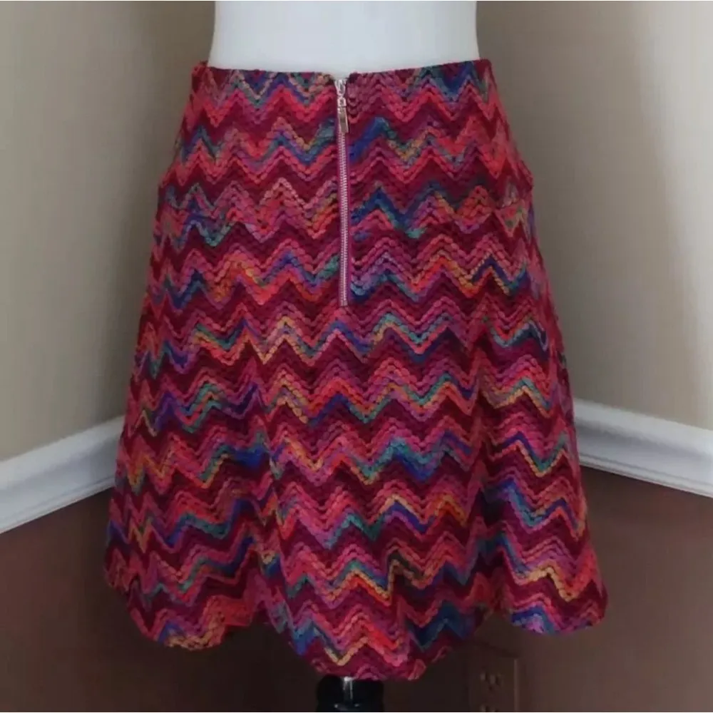 Retro Burgundy Chevron Woven Mini Skirt by Traffic People Sold at ModCloth Small - Image 6