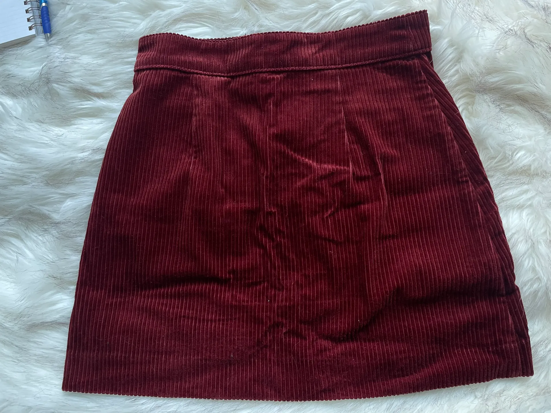 Corduroy Skirt Burgundy - Image 2