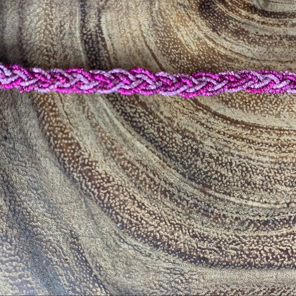 Pink Metallic Stretch Headband One Size - Image 2