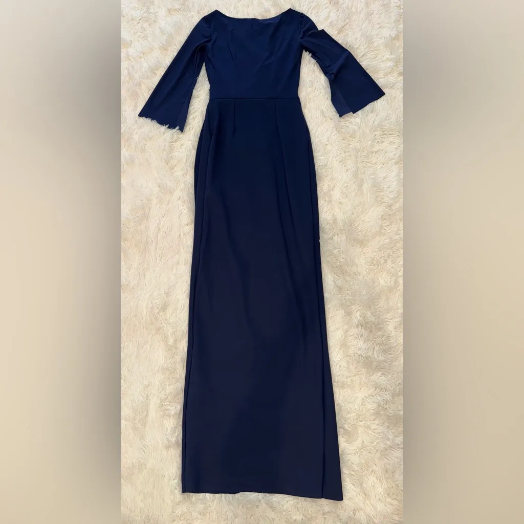 NEW Chiara Boni La Petite Robe Zalfa Ruched Faux Wrap Gown sz 6 42 - Image 9