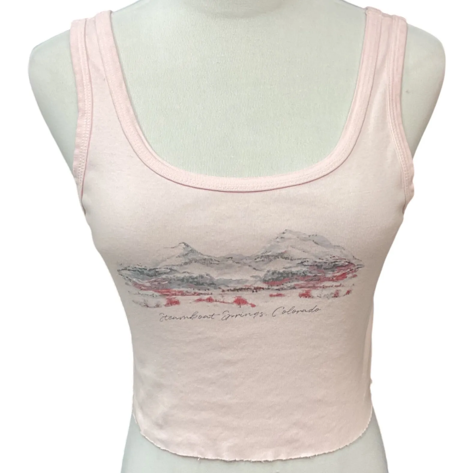 PS/LA Women's Sleeveless Steamboat Springs Colorado Tank Top Size Medium Pink - Image 2