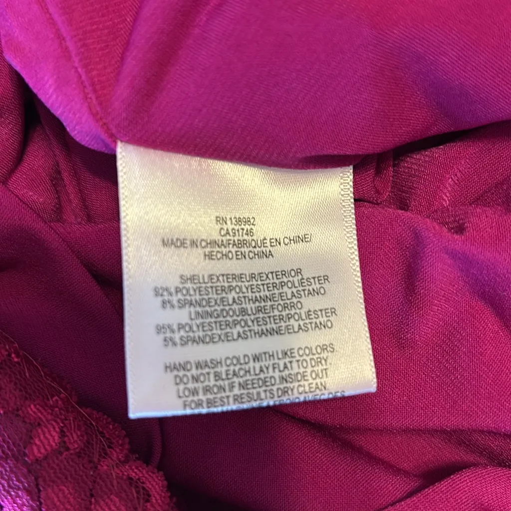 Dress the Population Riley Sequin Velvet Dress Magenta‎ size XL NWT - Image 9