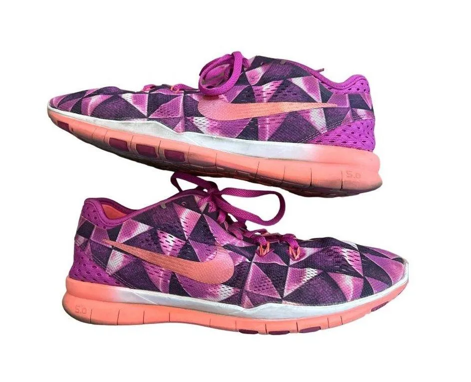 Free Training Shoes Size 9.5 TR Fit 5 Sneakers Purple Fitness Mesh Womens - Image 2