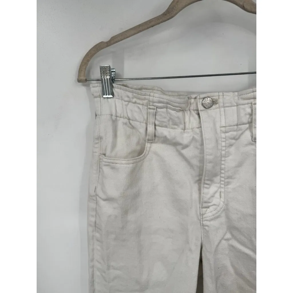 J.Crew White Paper Bag Denim Jeans Women 25 Straight Leg Preppy Spring High Rise - Image 8