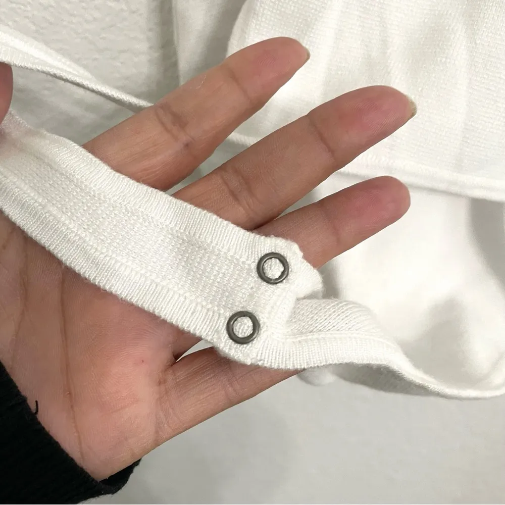 Abercrombie & Fitch Womens Tank Bodysuit White Sleeveless High Neck Size XL - Image 8