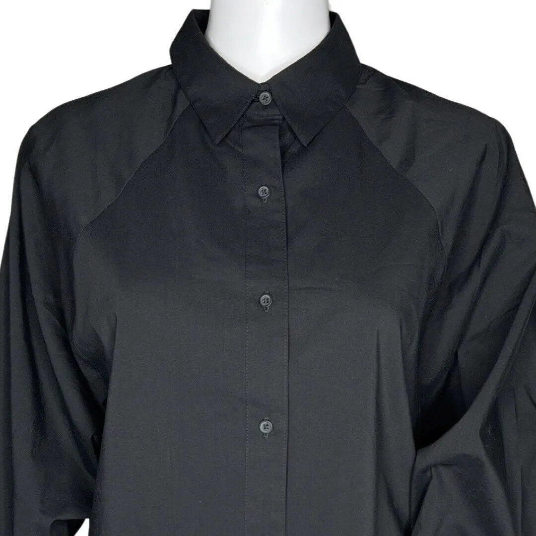 Express Shirt Womens Small Black Portofino‎ Dress Casual Office Career Versatile - Image 5