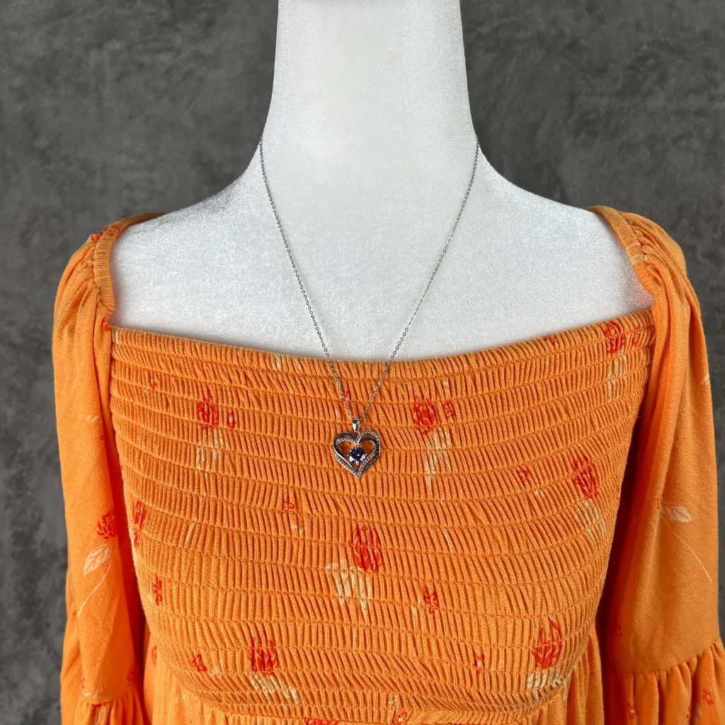 Free People Lana Off Shoulder Tunic Top Women’s Small Golden Poppy Floral NWT - Image 5