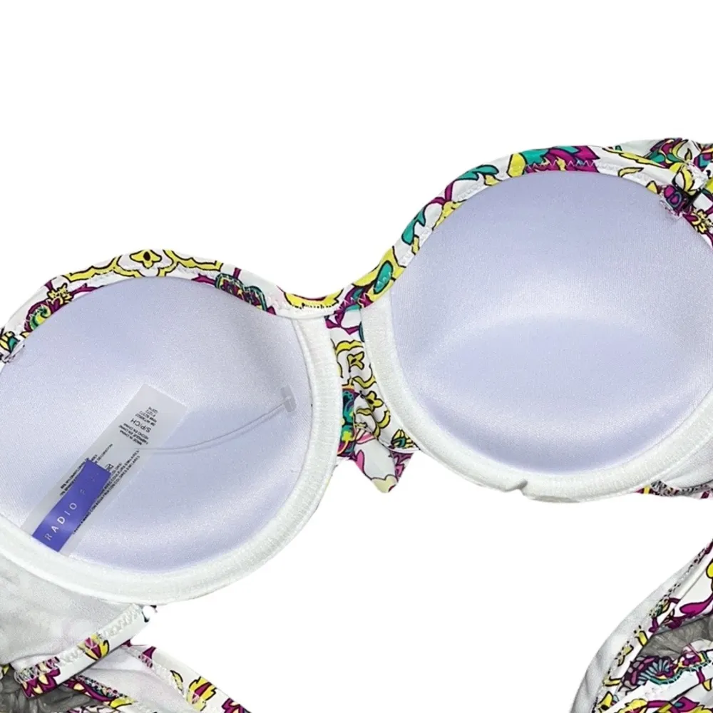 Radio Fiji Bikini Swimsuit Dharma Cabana Floral S Small New White - Image 4