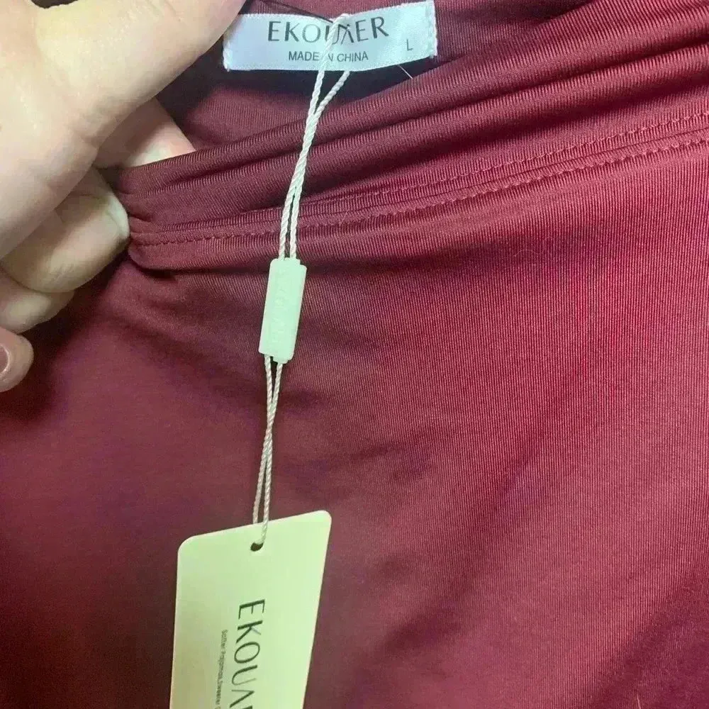 Women’s Ekouaer Maroon Skirt Red Size L - Image 4