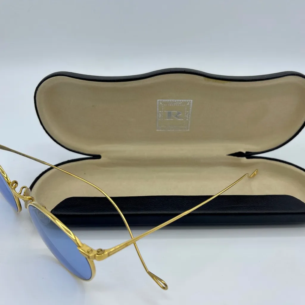 RetroSpecs & Co sunglasses w/ case, 12K gold filled wire, new, never worn - Image 3