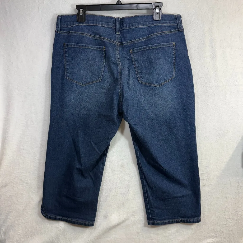 NYDJ 14 36X20 Ariel Crop Capri Jean Blue Stretchy Comfort Fit Minimalist Classic - Image 3