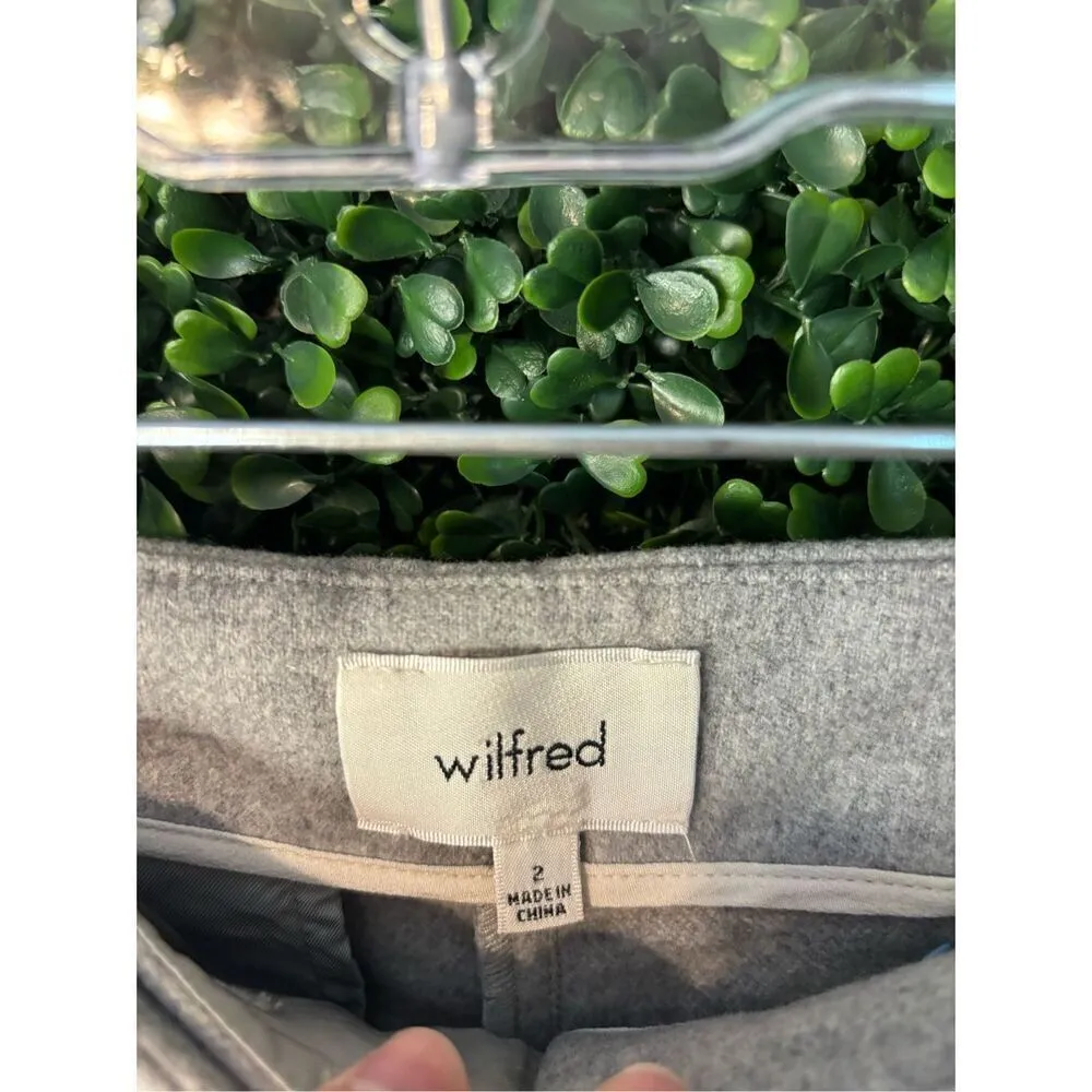 Wilfred Gray High Rise Tapered Cropped Wool Pants Size 2 - Image 3