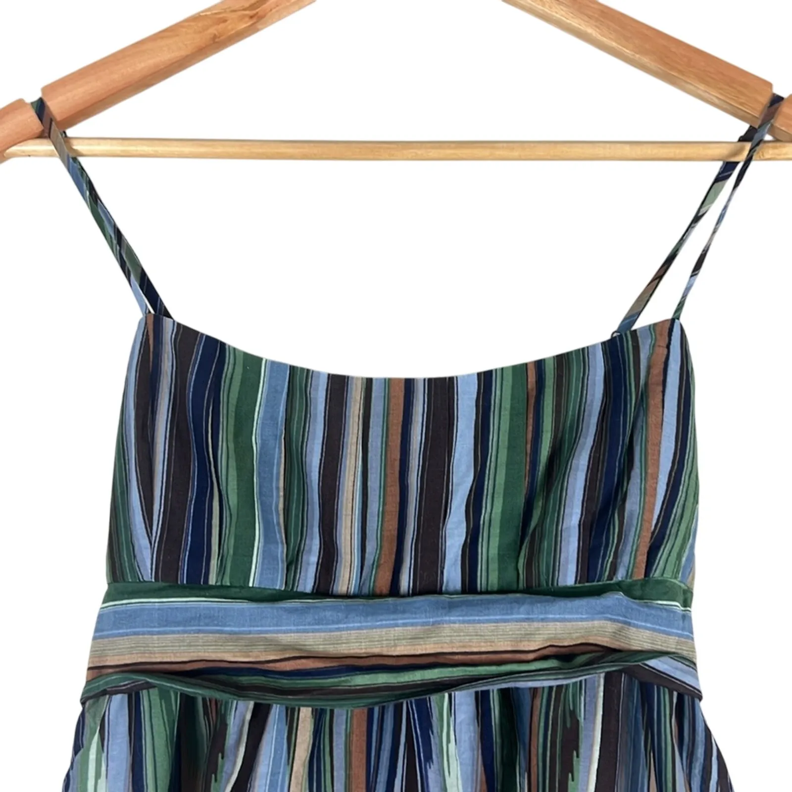 BCBGMaxAzria Tank Top Womens S Multicolor Striped 100% Cotton Y2K Indie Sleaze - Image 2