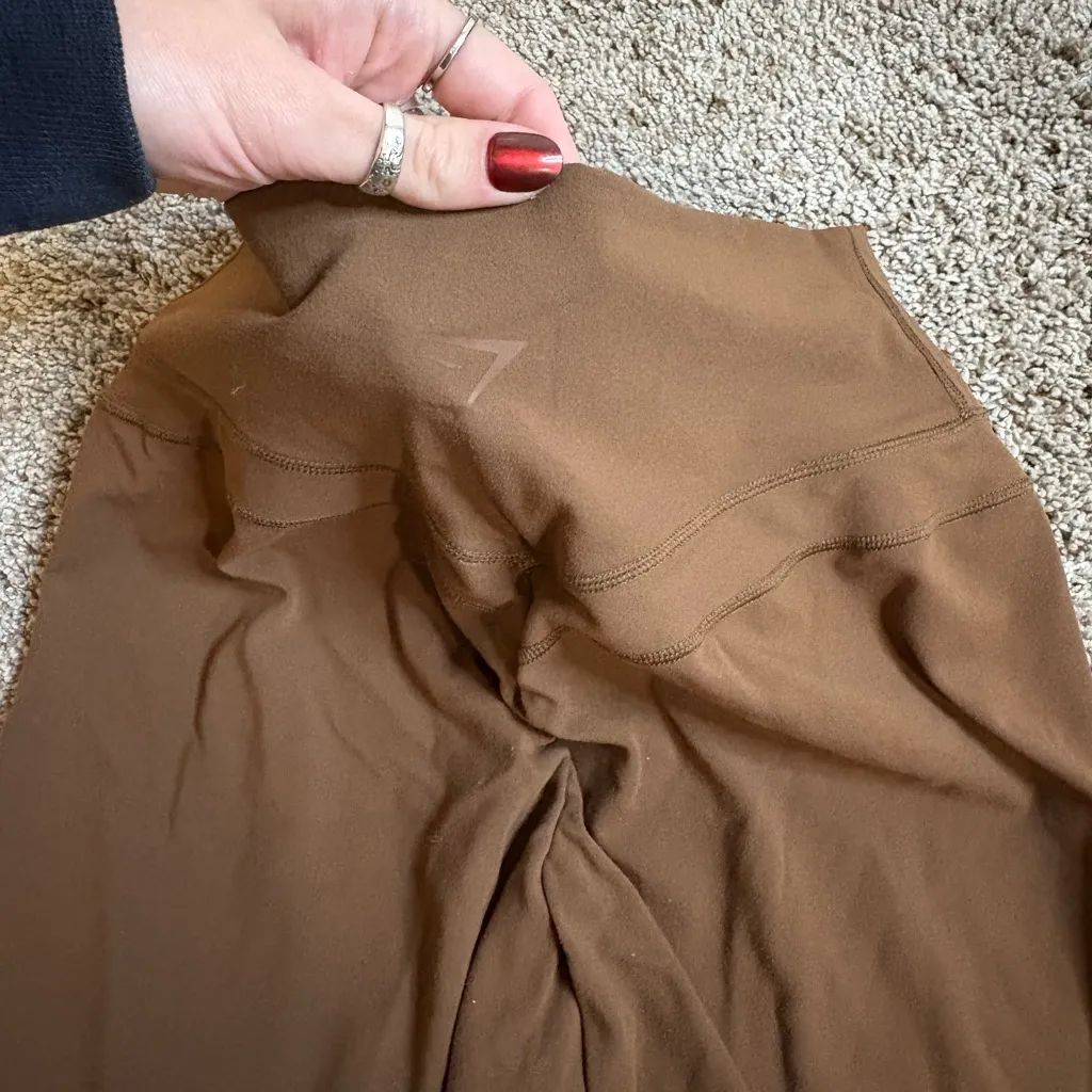 Gymshark Whitney Cycling Shorts brown Size medium - Image 3