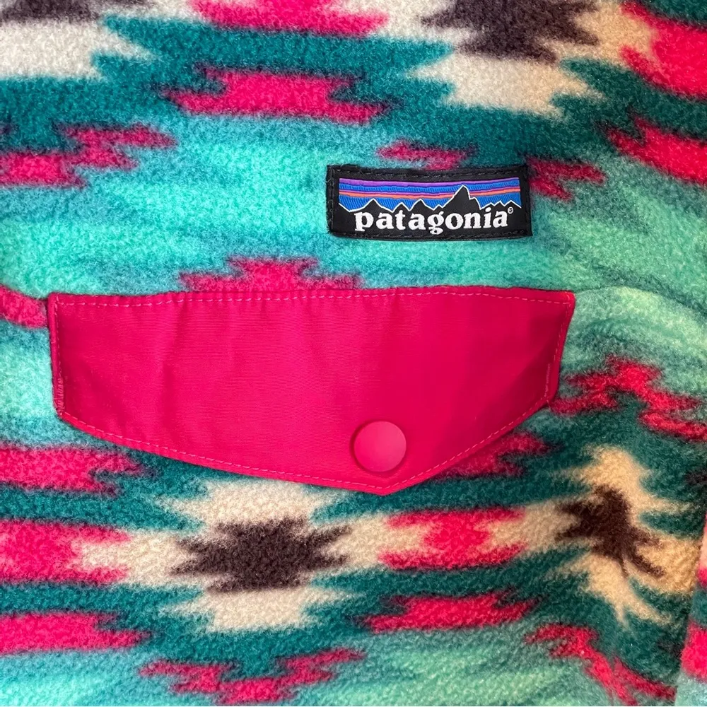 Patagonia Synchilla Snap-T Fleece Pullover Wild Desert Beryl Green Size Medium - Image 6